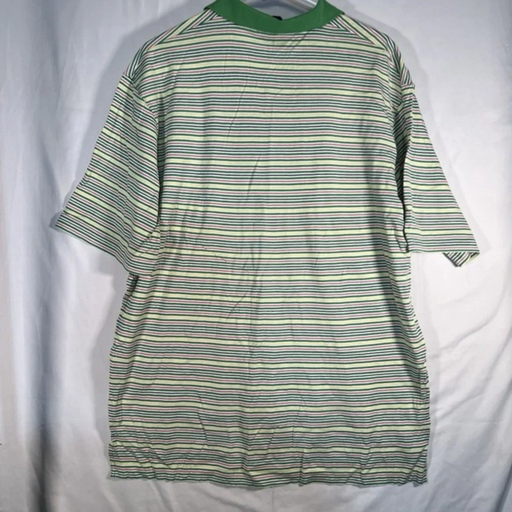 Polo Golf Ralph Lauren Yellow GreenStriped‎ Shirt Green Pony Sz Large - Picture 9 of 9